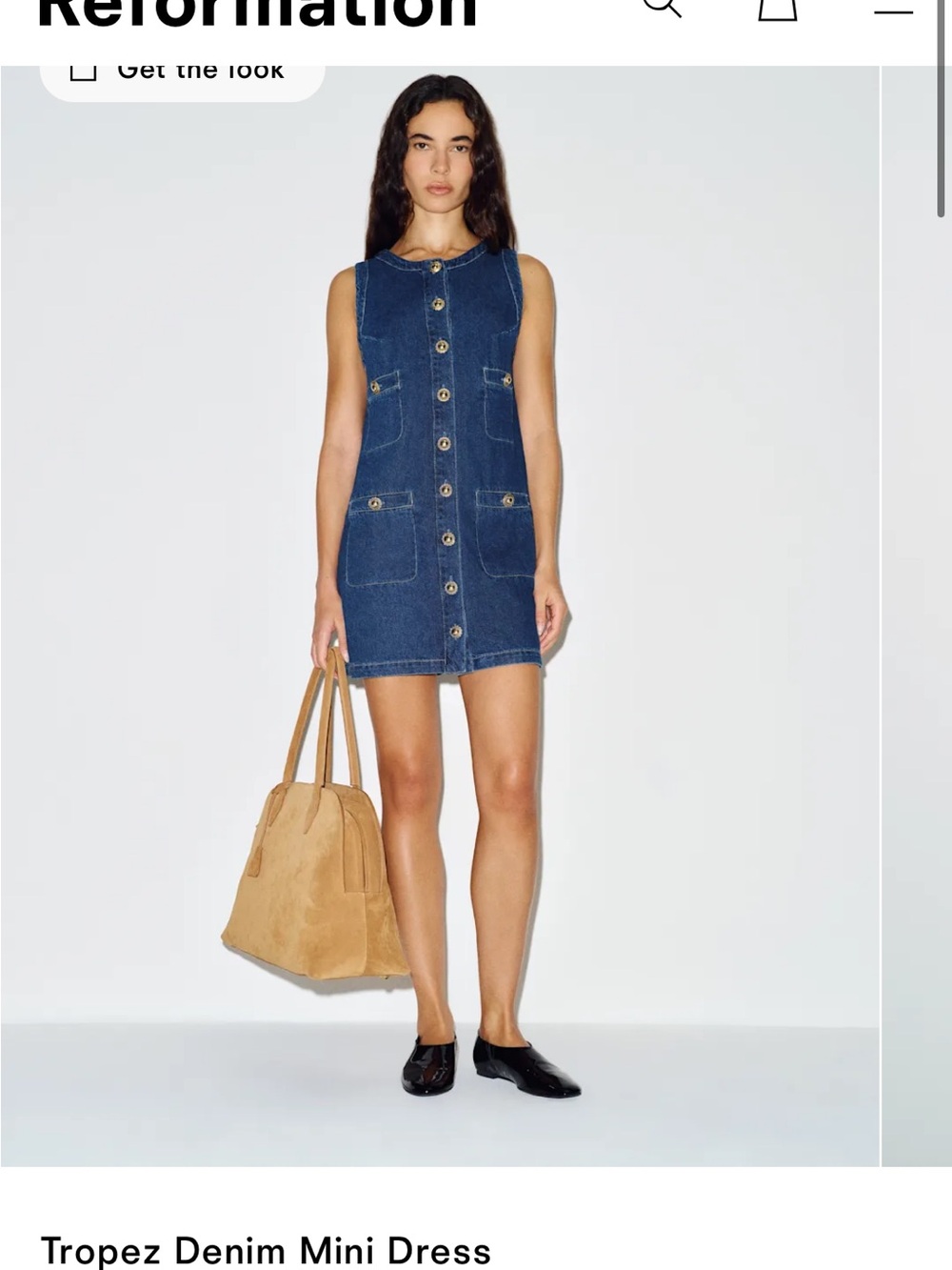 Reformation Tropez Denim Mini Dress - Blue